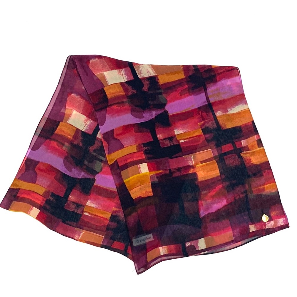 Calvin Klein Long Rectangle Charmeuse Scarf